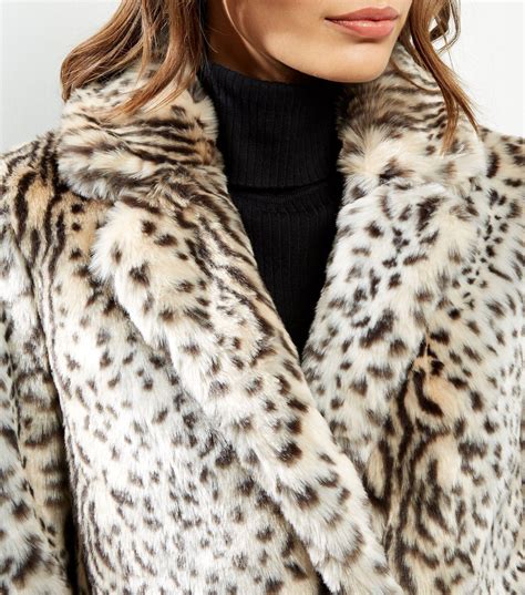 faux fur animal print|animal print faux fur jacket.